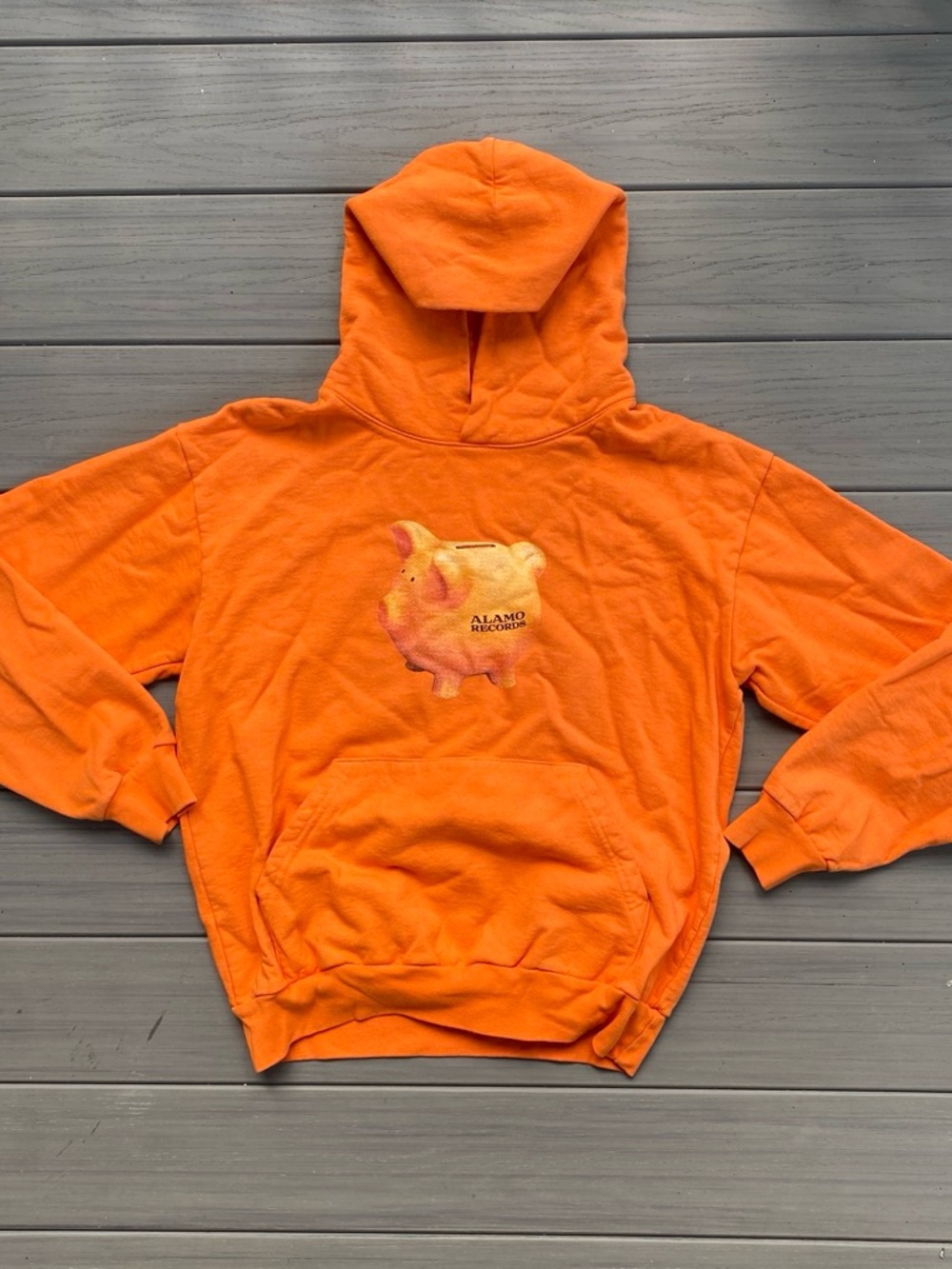 Alamo Records Orange Pullover Hoodie